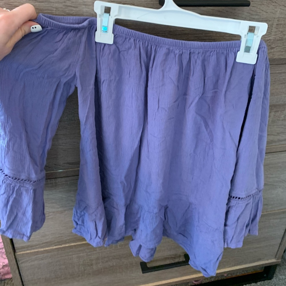 lilac off shoulder top